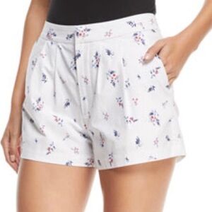 NWT Joie shorts size 8 white with floral pattern